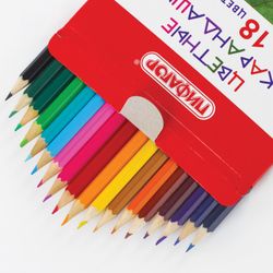 Crayons PYTHAGORAS "BUTTERFLIES", 18 colors, classic sharpened