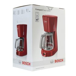 COFFEE maker drip BOSCH TKA3A034, 1100 W, volume 1.25 liters, heated, red