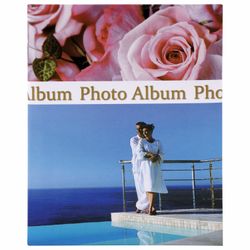 Photo album BRAUBERG on 304 photos 10x15 cm, hard cover, "Romance", blue with pink