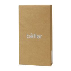 BEFLER / Business card holder "Grade" for 40 business cards, genuine leather, embossing, black