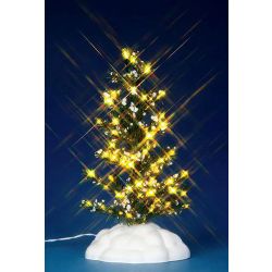 Statuina 'Albero di Natale luminoso' con luci trasparenti, 15,2x8x8 cm, batterie, LEMAX