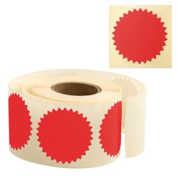 Label, self-adhesive sealing of documents a red ASTERISK, 52 mm, 500 PCs, BRAUBERG