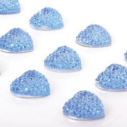 Self-adhesive rhinestones "Heart", blue, 16 mm, 15 PCs., on a substrate, TREASURE ISLAND