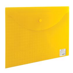 Folder-envelope with button BRAUBERG "My CLEAR BAG", A4, 100 sheets, transparent, assorted, 0.15 mm