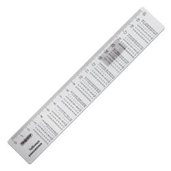 Plastic ruler 20cm, PYTHAGORAS, reference multiplication table