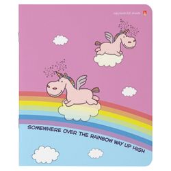 Альт / Notebook A5 48 l. bracket, cage, foil, hot stamping, hybrid varnish, "MAGIC UNICORNS" / 10 pcs.
