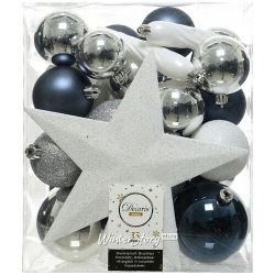 Kaemingk / Set di palline di Natale con top Polar Night, 33 articoli
