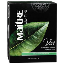 MAITRE / Tea "Classic" green, 100 sachets of 2 g