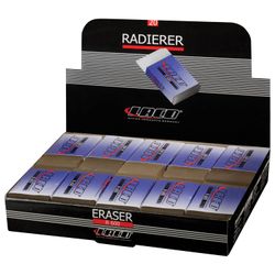 Eraser LACO (Germany), 48x24x12 mm, white, rectangular, beveled edge, PVC