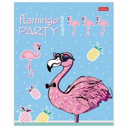 HATBER / Quaderno 18 aa. graffetta, gabbia, copertina in cartone, punzonatura, "Flamingo" / 20 pz.