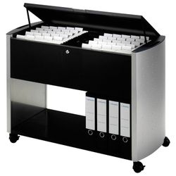 Cart for hanging folders DURABLE, 100 folders, A4 (695х985х440 mm), with cover, black