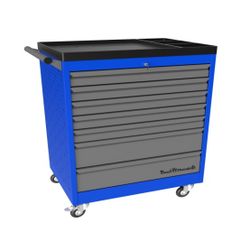 PROFFI Truck instrumental 950.7 RAL5005 (7 RAL7024 drawers, handle, wheels)