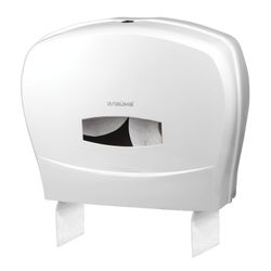 ЛАЙМА / Toilet paper dispenser PROFESSIONAL (T1 / T2 system), large, white, ABS plastic