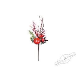 Holiday Classics / Coniferous branch "Gifts of Autumn", 33 cm, 6 pieces