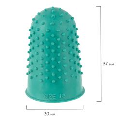 Doigts en caoutchouc avec trous, SET 10 pcs., Diamètre 20 mm, vert, STAFF "EVERYDAY"