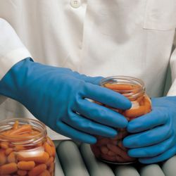 MAPA / Latex Gloves Superfood / Vital 177, inner chlorinated coating, size 10 (XL), blue