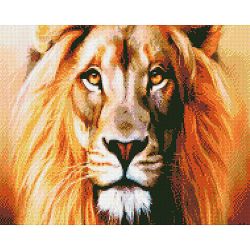 Опт-картина / Diamond mosaic, 40x50, square rhinestones Lion