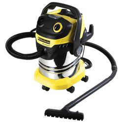 Vacuum cleaner KARCHER WD 5 Premium, with dust bag, power 1100 W, blow moulding, container stainless steel