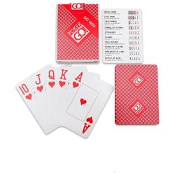 GamesDealer / Oyun kağıtları serisi "PokerGo" kırmızı 54 adet / güverte (poker boyutu indeks jumbo, 63 * 88 mm)