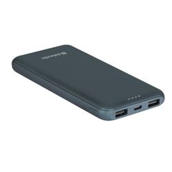 DEFENDER / External battery EXTRALIFE 10000F, 10000 mAh, 2 USB, Li-pol, blue