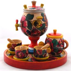 Игрушка "Сервиз с самоваром" Полховский Майдан