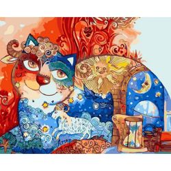 Опт-картина / Pintura por números 40x50 Gato