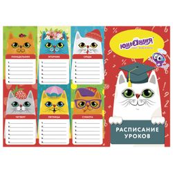 The schedule of classes and calls A4, INLANDIA, for girls, assorted (4 kinds), paper 170 g/m2