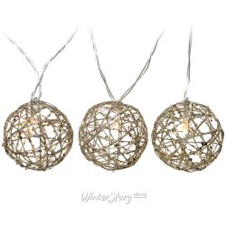 Kaemingk / LED garland-balls Olympia lights 3.8 m, 20 warm white lamps, transparent PVC, IP20