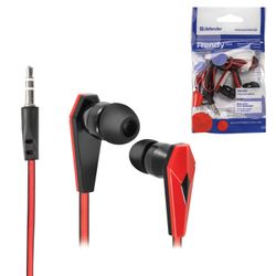 DEFENDER / Trendy 704 headphones, wired, 1.1 m, in-ear, black with red
