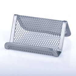 Stand for BRAUBERG business card table "Germanium", metal, silver