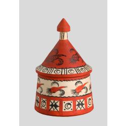 Беломорские узоры / Salt shaker wooden "Mezenskaya painting. Poultry" height 9 cm