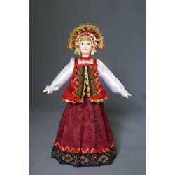 Потешный промысел / Souvenir doll "Girl in Russian costume"