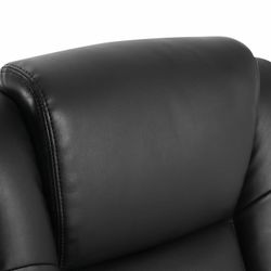 BRABIX PREMIUM "Solid HD-005" armchair, 180 kg, recycled leather, black