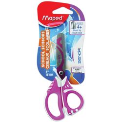 Scissors MAPED (France) "Zenoa Fit", 130 mm, prorezinennye handles, color print, assorted