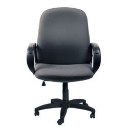 Armchair "Practician", with armrests, black-gray