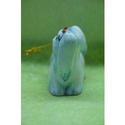 Ярославская майолика / Christmas tree toy "Maltese lapdog Alba"