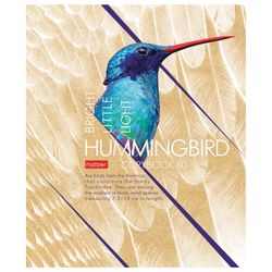 HATBER / Notebook А5, 80 sh., Staple, cage, selective varnish, "Birds" / 14 pcs.