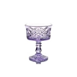 Гусевской Хрустальный завод / Crystal vase for cream "Swedish" light violet