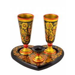 Золотая Хохлома / Set of glasses "Intimate", 4 items
