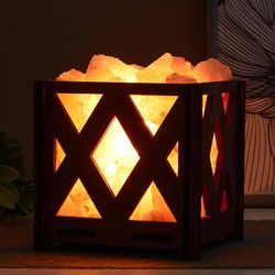 Сималенд / Salt lamp with dimmer "Basket B Rhombus"