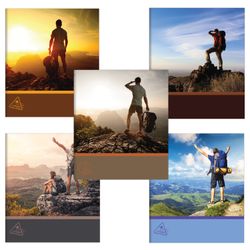 BRAUBERG / Notebook A5, 48 sh., ECO, cage, cardboard cover, HIKING / 10 pcs.