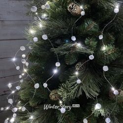 Kaemingk / Garland-tail Snowfall 10 * 1.35 m, 100 cold white micro LED lamps, silver wire, IP20