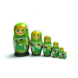 Семеновская роспись / Russian woman - booklet matryoshka, 5 dolls - booklet No. 22