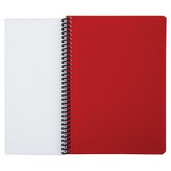 BRAUBERG / Notebook A5, 80 sheets, "Metropolis", plastic spiral, cage, plastic cover, RED / 12 pcs.