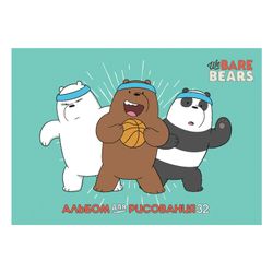 HATBER / Album for drawing "The whole truth about bears" (5 types), 32 sheets A4, 205x290 mm, staple, cardboard cover