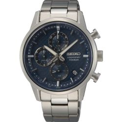 Montre chronographe japonaise Seiko CS Dress SSB387P1 en titane