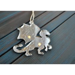 Ленивые Бобры / Lazy Beavers / Mirror Christmas tree toy "Dragon"