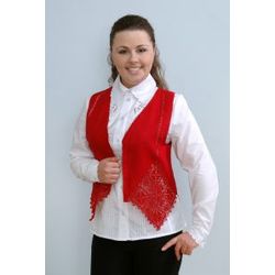 Шуйская строчевышивальная фабрика / Women's vest, linen