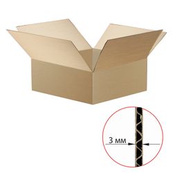 FEFCO / Corrugated box, 330 x 330 x 132 mm, grade T23, profile B, 0201 / GOST, version A