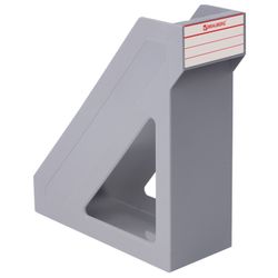 Vassoio carta verticale BRAUBERG "Basic", 265x100x285 mm, grigio